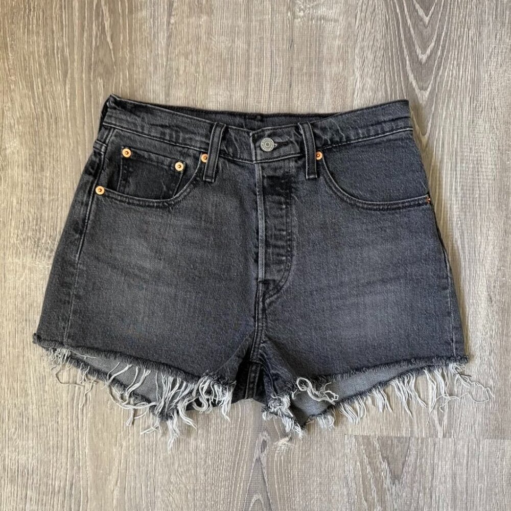 NWOT Levi's Premium 501 Original Fit High Rise Women's Shorts | BIG E | Black